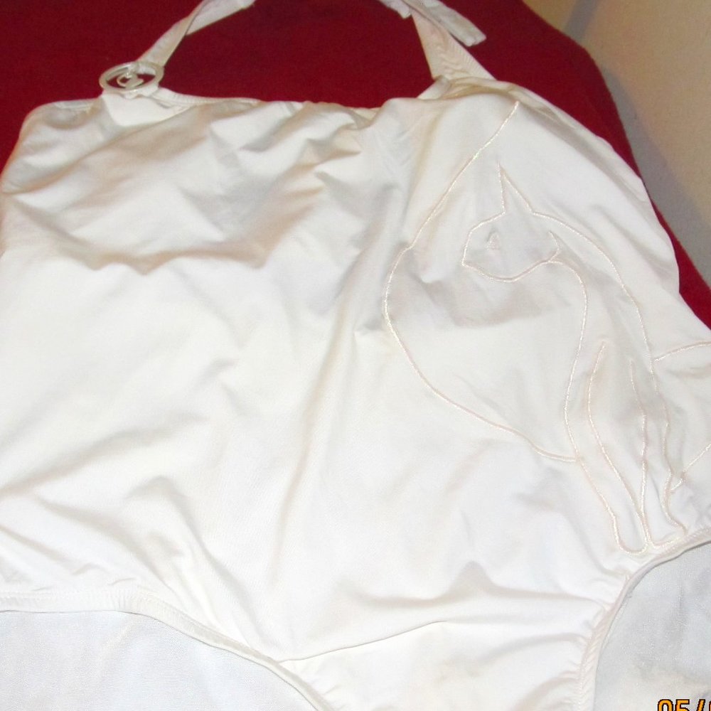 Baby Phat Fluorescent White  Cat Logo Swimsuit